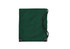 A green duffle bag with drawstring closure and black accents, featuring a logo.