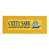 A moulded PVC bar mat in yellow featuring a ship design and branding on the surface.