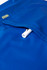 A blue men's scrub top featuring a pocket and a logo. The material appears smooth and professional.
