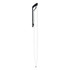 A white metal pen with a black clip, featuring a sleek design and a branding logo.