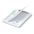 A recycled sticky pad in white with green accents, featuring 50 sheets and a checklist design.