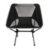 A Marlin Folding Chair featuring a black mesh seat and grey accents, supported by a sturdy black frame.