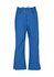 Classic women's bootleg scrub pant in a vibrant blue colour, featuring an elastic waistband and side pockets.