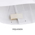 A white disposable non-woven kids chef hat with an adjustable feature inside. It has a simple design.