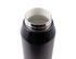 A drink bottle with a sleek black matte finish and a shiny silver rim around the opening.