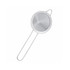 A bar mesh strainer with a round, fine mesh design and a silver handle, featuring a simple, sleek appearance.