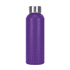 A drink bottle made of recycled aluminium, featuring a sleek purple design and a metallic silver cap.