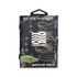 A fishing tackle kit in a black and clear case, containing various fishing hooks and weights, with a logo on the front.