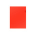 A4 L-shaped open folder in bright red, featuring a curved edge and a textured strip at the bottom.