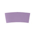 A purple leather cup sleeve featuring stitching and a brand logo. Suitable for various drinkware.