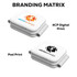 A magnetic wireless charging kit in white with a branding logo, featuring two printing options displayed.