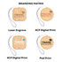 A promotional eco-friendly wireless charger with a wooden finish and various branding options displayed on it.