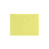 A4 clear file envelope in a bright yellow colour with a button closure and an embossed logo.