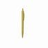 A yellow push-up ball pen made from wheat straw, featuring a clip and a logo.