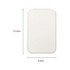 A portable mini mirror in a rectangular shape, featuring a white exterior with dimensions 10.5 cm by 6.9 cm.