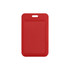 A red ABS single side ID card holder with a top handle and a simple, flat design.