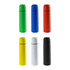 A drink bottle set featuring vacuum flasks in green, blue, red, yellow, white, and black. Each has a logo.