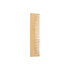 A fine-tooth bamboo comb in a natural light brown colour, featuring narrow teeth and a smooth, sleek design.