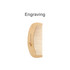 A bamboo small comb with fine and wide teeth, featuring a logo or branding on the side.