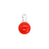 A red LED light with a metal clip for attaching, designed for illumination during dog walking.