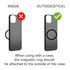 A drink bottle in stainless steel with a magnetic phone holder, featuring a sleek design and a logo.
