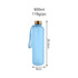 A drink bottle in light blue with a gold lid and a handle, marked as 900ml. Features a logo.