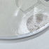 A circular, glossy PVC hand fan featuring a subtle design and clear, flexible edges. It has a light, neutral colour.