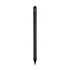 A black pencil with a sleek design and a logo at the top.