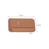 A tan PU magnetic card holder with a phone stand, featuring a sleek design and a silver clasp.