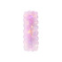 A wavy rectangle hair clip in iridescent pink with a glossy finish, featuring a subtle shimmer.