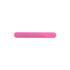 A pink nail file with a smooth, rounded edge and a subtle sheen, featuring a branding logo.