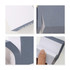 A set of four images showing Cube Notes in grey and white, featuring a block shape and layers of removable notes.