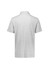 A light grey men's short sleeve polo shirt with a collar and a logo on the back.