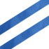 A blue ribbon made of fabric, featuring a smooth, textured surface.
