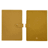 A prestige hardcover notebook gift set in a vibrant yellow colour, featuring a clasp closure and a logo.