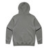 A grey hoodie with a hood, featuring a simple, minimalistic design. It has full sleeves and a straight hem.