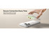 A slim white power bank with a magnetic design, positioned next to a smartphone, showcasing its charging feature.