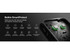 A power bank with a black exterior, featuring a display and integrated cable. It includes safety protection features.