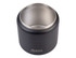 A food flask in matte black with a stainless steel interior, featuring a spork and a quick release lid.