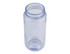 A drink bottle in clear tritan plastic with a blue lid and an applied logo. It has a capacity of 460ml.