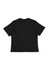 A black box tee with short sleeves, featuring a plain design and branding on the label.