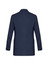 A navy women's blazer featuring a tailored back design with long sleeves and two pockets.