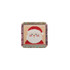 A festive Jacquard Coaster featuring a red and white Santa Claus design with colourful fringes.