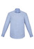 A light blue long sleeve button-up shirt with a classic fit and a pocket on the chest. Features a logo.