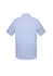 A light blue men's short sleeve button-up shirt with a classic fit, featuring a collar and a branded logo.