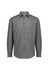 A classic fit long sleeve shirt in black and white stripes, featuring a button-up front and a single chest pocket.