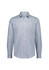 A classic fit long sleeve shirt in blue and white check pattern, featuring a button-up collar and logo.