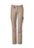 A pair of women's cargo pants in a khaki colour, featuring pockets and a fitted design.