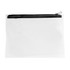 A clear zip pouch with a black zipper, designed for storage and organisation of various items.