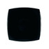 A compact mirror in a sleek black case with a shiny finish and a subtle logo on the surface.